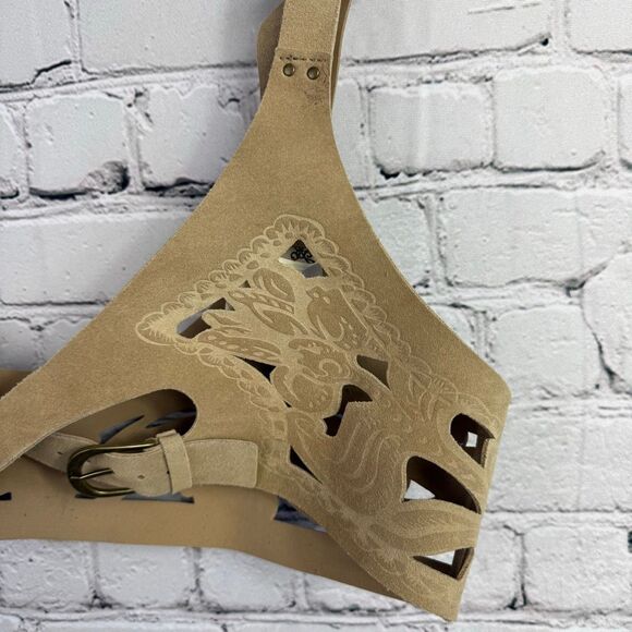 Joy Folie Marlow Suede Harness in Tan Size L/XL - Picture 5 of 12
